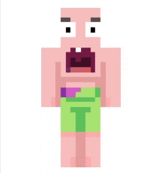 patrick star from spongebob squarepants is a minecraft skin