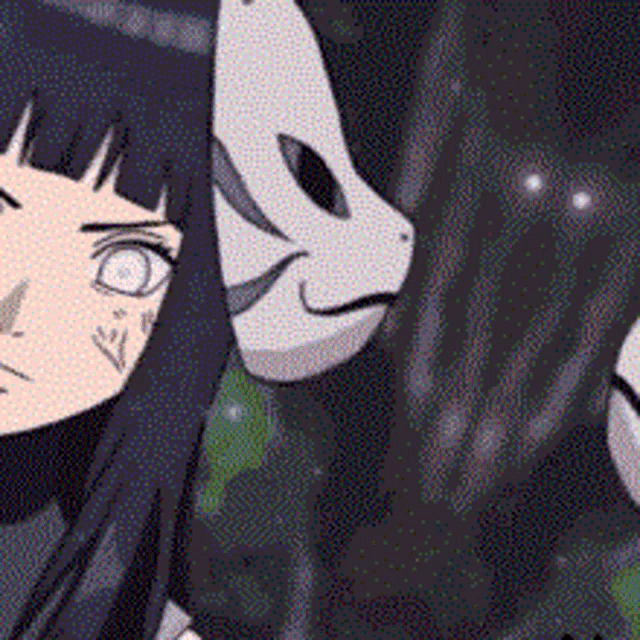 a girl with a mask on her face is standing next to another girl .