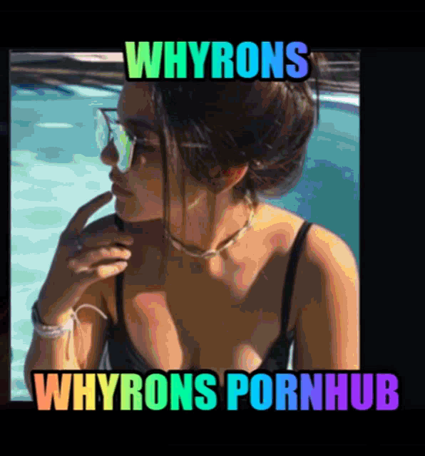 a picture of a woman in a bikini with the words whyrons whyrons pornhub