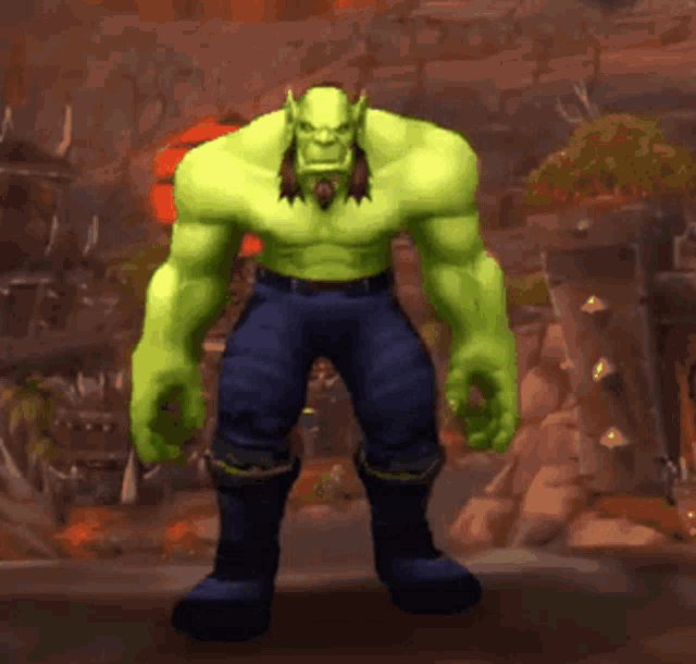 World Of Warcraft Dance Warcraft Orc Male Dance GIF - World Of Warcraft Dance Warcraft Orc Male Dance Mc Hammer U Cant Touch This GIFs