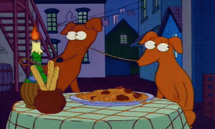 Fighting Over Spaghetti - The Simpsons GIF - The Simpsons Date Spaghetti GIFs