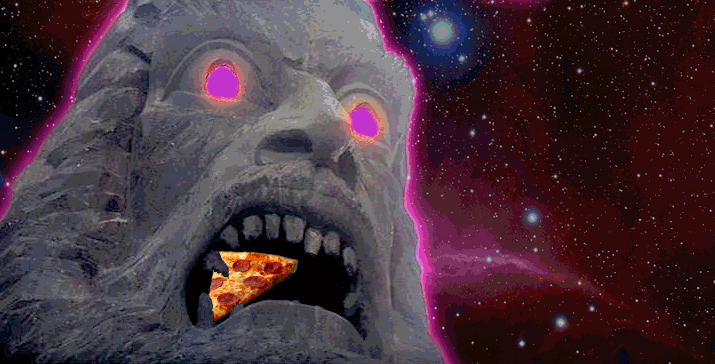Pizza God GIF - Pizza Weird Hungry GIFs