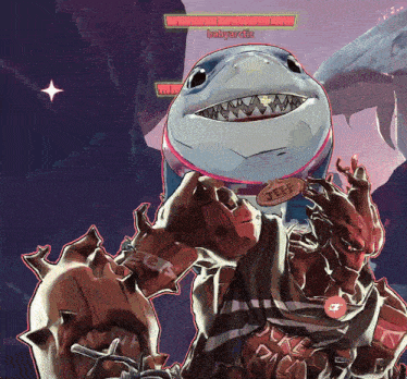a cartoon of a shark with the name babyarctic on it