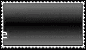 a black and white photo frame with a white border and the letter e on it