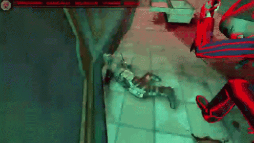 a screenshot of a video game shows a soldier laying on the floor