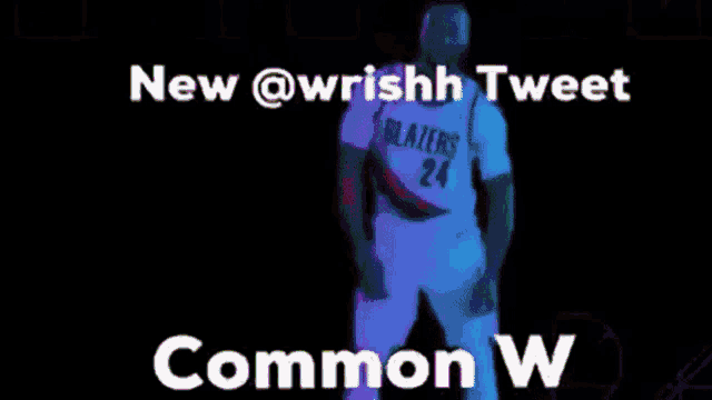 a man in a blazers jersey is dancing