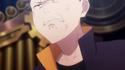 a close up of a man 's face with a tear running down his cheek .
