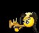 a pixel art of a person playing a trumpet with the words lacrimosa in the background .