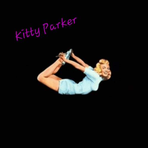 a picture of a woman with the name kitty parker on the bottom