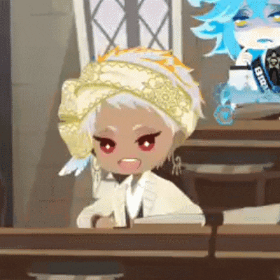 a cartoon character is sitting at a desk in a classroom with a book .
