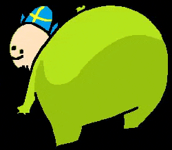 a pixel art drawing of a person wearing a blue hat and a green costume .