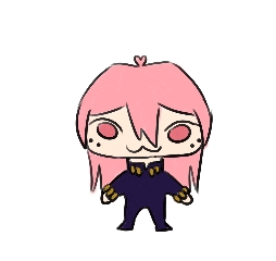 a drawing of a pink star with a face on it