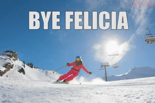 Bye Felicia Skibro GIF - Bye Felicia Skibro Skiing GIFs