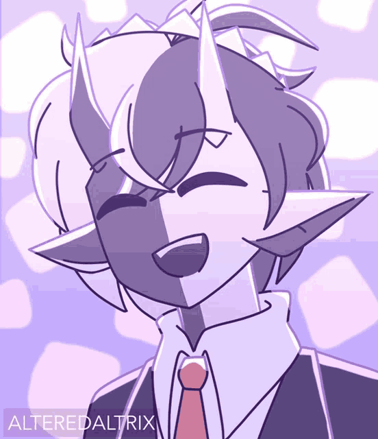 alteredaltrix has created a drawing of a boy with horns