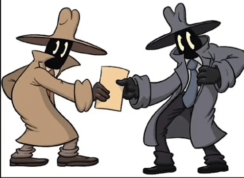 a cartoon of a man holding a piece of paper
