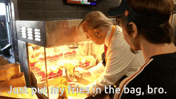 a man says just put my fries in the bag bro.
