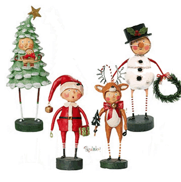 a collection of christmas decorations with the word quirky on the bottom right