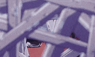 a close up of a person 's face with a purple background