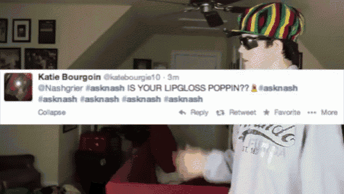 a tweet from katie bourgoin shows a man wearing a hat and sunglasses