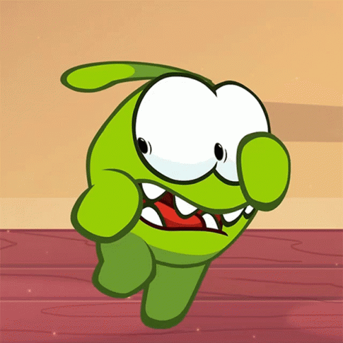 Scared On Nom GIF - Scared On Nom Om Nom And Cut The Rope GIFs