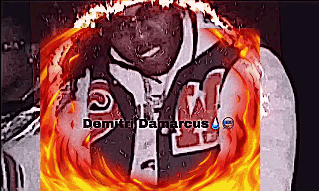 a drawing of a person with the name demitri damascus