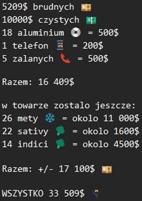a screenshot of a computer screen with numbers and icons on it