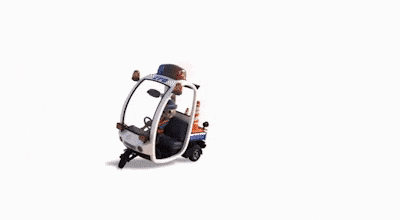 a cartoon character is driving a car and holding an orange card that says ' obako ' on it