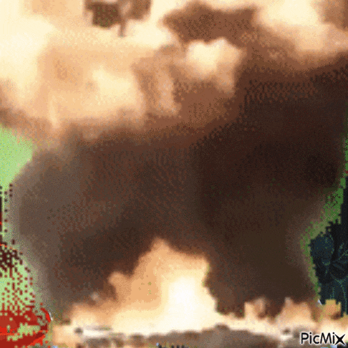 a picture of an explosion has the watermark picmix