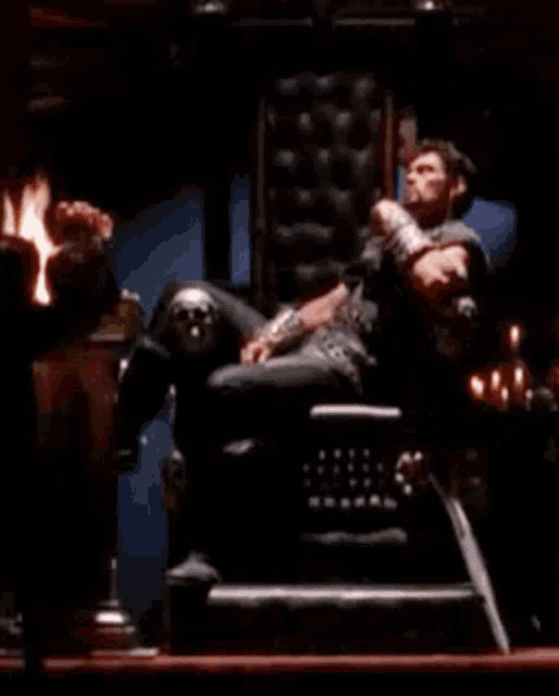 a man sitting on a throne with the words do i think she did it because of how she feels about me below