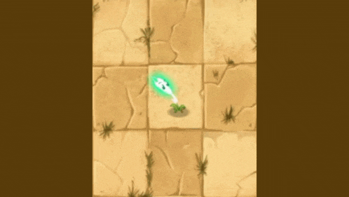 a small plant is growing out of a cracked tile floor .