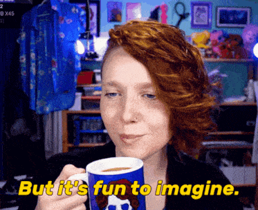 Randomtuesday But It'S Fun To Imagine GIF - Randomtuesday But It'S Fun To Imagine Sip Coffee GIFs