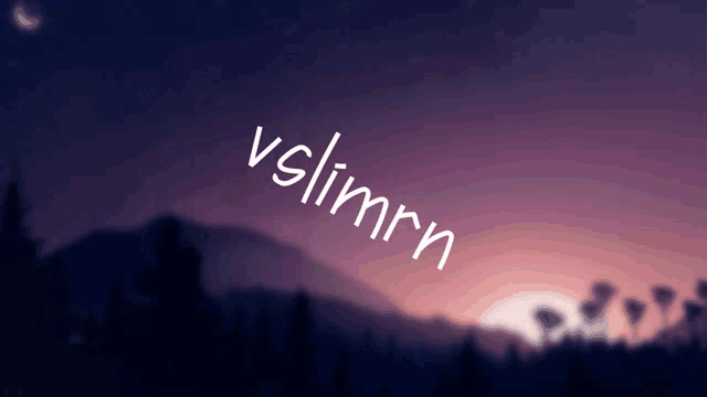 the word vslimrn is written in white on a dark background
