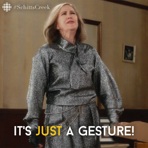 Its Just A Gesture Catherine Ohara GIF - Its Just A Gesture Catherine Ohara Moira GIFs
