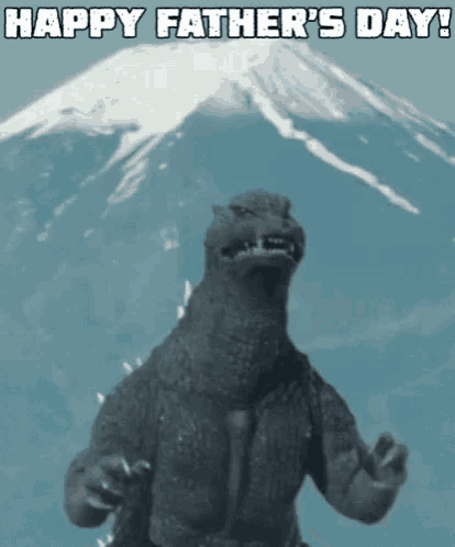 a picture of a monster with the words happy father 's day on it
