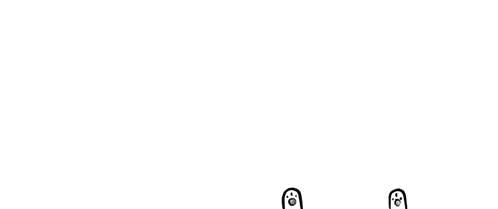 a black and white drawing of an owl clouds and a ufo
