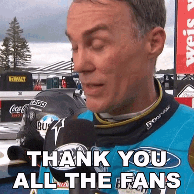 Thank You All The Fans Kevin Harvick GIF - Thank You All The Fans Kevin Harvick Nascar GIFs