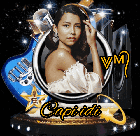 a picture of a woman surrounded by musical instruments and the name capri idi