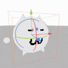 a 3d model of a cartoon character with a face and a smiley face