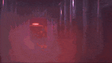 a close up of a person 's face with purple eyes holding a knife
