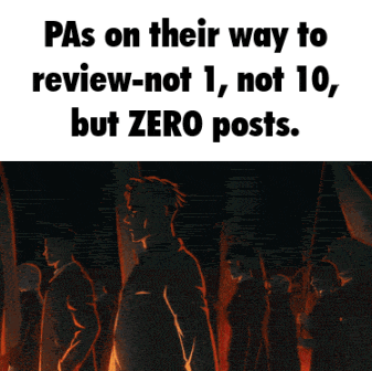 a poster that says pas on their way to review-not 1 not 10 but zero posts