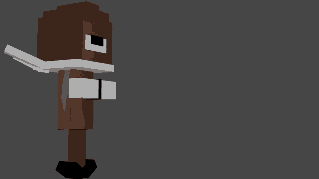 a 3d model of a person with a l on their face
