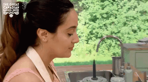 Sniff It GIF - The Great Canadian Baking Show Sniffing Dough Content GIFs