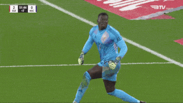 a soccer player wearing a sagres shirt stands on a field