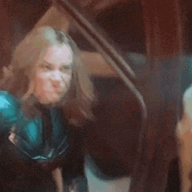 Screaming Brie Larson GIF
