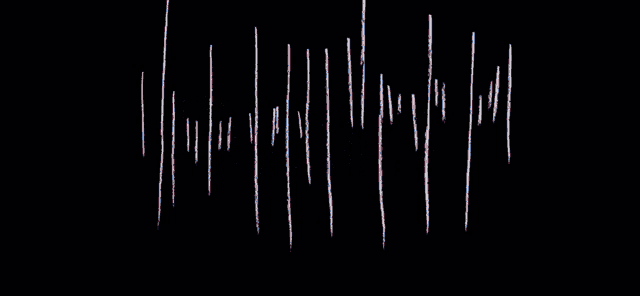 blue lines on a black background that appear to be moving