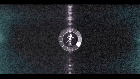 a person is standing in a circle in the middle of a maze .