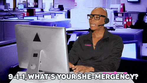 9-1-1 What'S Your She-mergency Rupaul GIF - 9-1-1 What'S Your She-mergency Rupaul Rupaul’s Drag Race All Stars GIFs