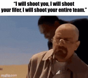 a man with a beard and mustache is talking to another man .
