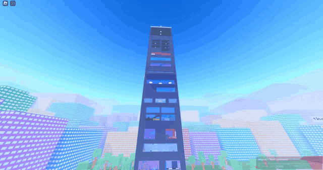 a screenshot of a video game shows a tall building