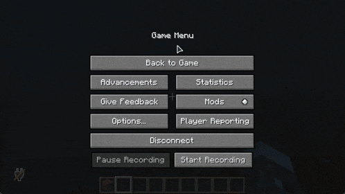 a screenshot of the game menu for a minecraft game